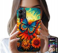 ETUI DO XIAOMI REDMI 13C 4G - MOTYLE MOTYLKI KWIATKI RÓŻE OBUDOWA