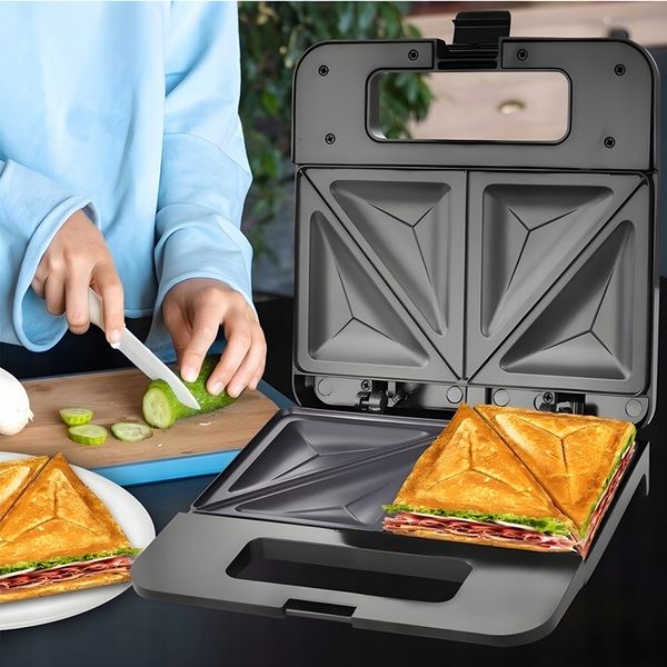 TOSTER OPIEKACZ DO KANAPEK TOSTÓW SANDWICH 1000W NIEPRZYWIERAJĄCA POWŁOKA zdjęcie 6