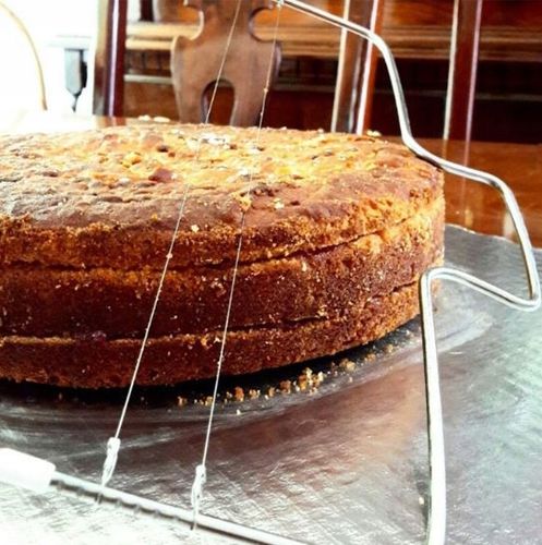 NÓŻ STRUNOWY do Cięcia Krojenia Biszkoptu Ciasta Tortu 33cm 2 Struny tort na Arena.pl