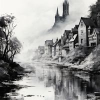 Plakat 20x20cm Mglisty Refleks