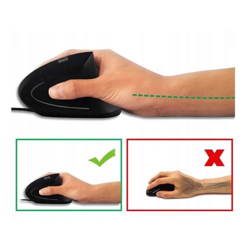 MYSZKA Pionowa Wertykalna MYSZ Ergonomiczna Przewodowa USB Cicha Zenwire na Arena.pl