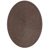 Podkładka okrągła brązowa pod talerz na stół pleciona mata stołowa