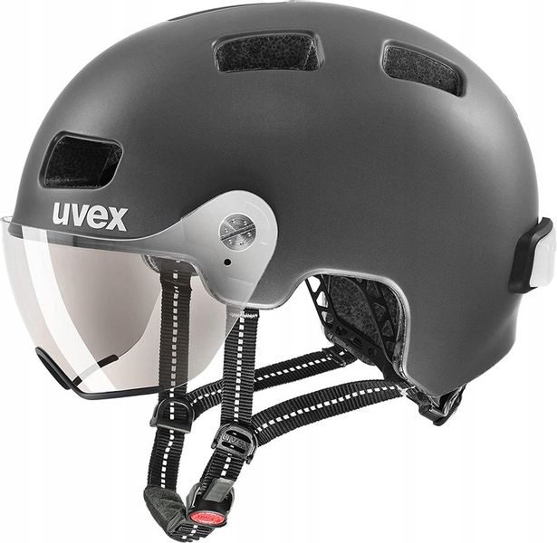 Kask Uvex Rush Visor srebrny r. 55-58 cm zdjęcie 1