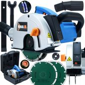 ZESTAW BRUZDOWNICA ELEKTRYCZNA DO BETONU LASER WALIZKA TARCZE BLACK