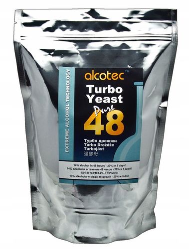 ALCOTEC 48 TURBO PURE 1,35kg paczka zamiast 10 małych drożdże gorzelnicze na Arena.pl