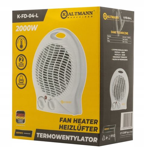 Termowentylator Wentylator Grzejnik 1000W 2000W TERMOSTAT 3 tryby pracy na Arena.pl