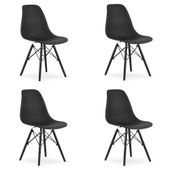 Krzesło OSAKA czarne / nogi czarne x 4