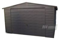 GARAŻ BLASZANY 4m x 6m - Brama uchylna Grafit Antracyt BOX34 4x6
