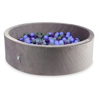 Suchy basen z piłeczkami 700 sztuk 130x40 Velvet lila (przezroczyste, wrzosowe, fioletowe, szare)