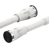 Drążek Teleskopowy Prysznicowy 177 223 cm Biały Bez Wiercenia Stalowy