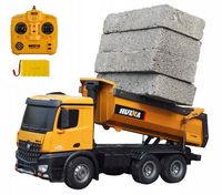 WYWROTKA CIĘŻARÓWKA zdalnie sterowana TIR HUINA 4x4 METAL PILOT RC PREZENT