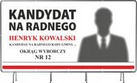 BANER WYBORCZY BANERY WYBORCZE 130x80cm gotowy projekt PLANDEKA