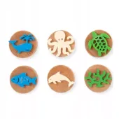 ChildGen, Zestaw drewniane stemple 6 szt. Morskie Zwierzęta 0681189310847