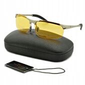 Męskie OKULARY do JAZDY NOCĄ dla KIEROWCÓW POLARYZACYJNE Rozjaśniające UV