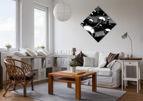Zegar Ścienny - Kule Kompozycja - 60X60 Cm - C3Ad60X60-2525 na Arena.pl