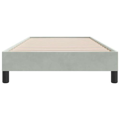 Łóżko Box Spring bez materaca Jasnoszary 90x210 cm Aksamit na Arena.pl