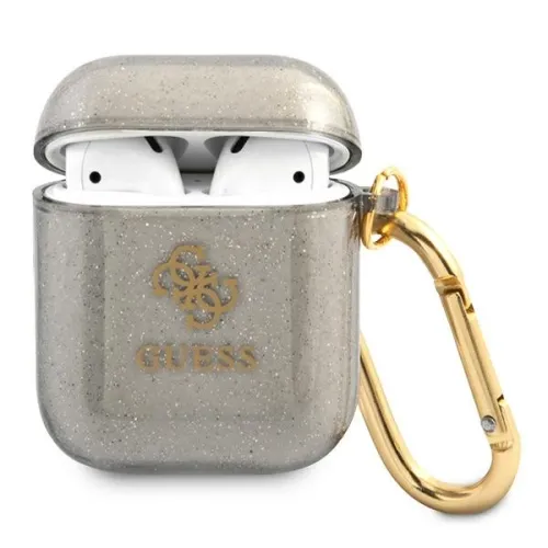Etui Guess Glitter Collection na AirPods 1/2 - czarne na Arena.pl