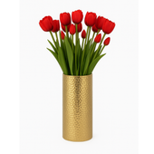 Wysoki złoty wazon Luxury 23