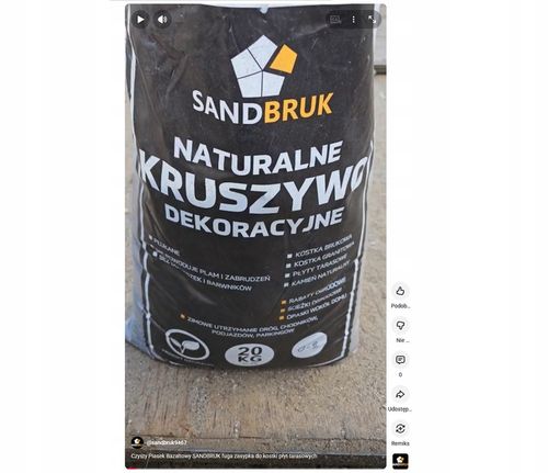 Piasek Bazaltowy Fuga Zasypka Grafit Do Kostki Brukowej 0-2 20 KG na Arena.pl