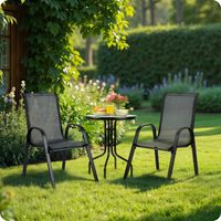 Zestaw Krzeseł Ogrodowych Na Balkon Taras Działkę Mocne do 150 KG - 4 szt