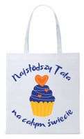 Dla Taty Tatusia Prezent Torba Eco Biała Shopper Z Nadrukiem Ze Zdjęciem
