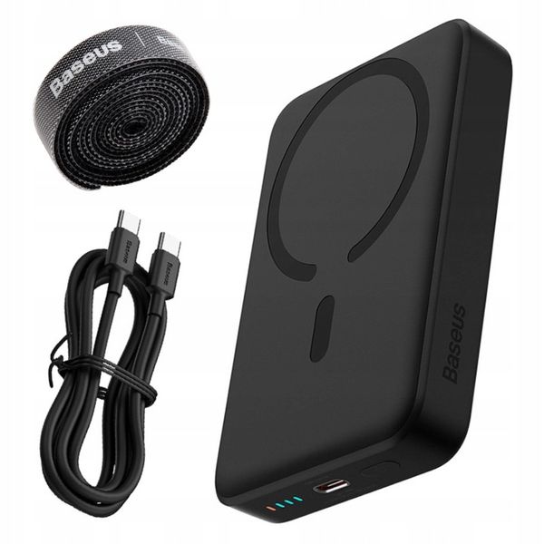 BASEUS MAGNETYCZNY POWERBANK MAGSAFE 10000MAH ŁADOWARKA INDUKCYJNA QC 30W zdjęcie 1