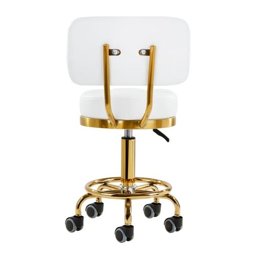 Taboret kosmetyczny Gold AM-830 Biały na Arena.pl