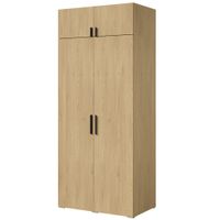 Szafa uchylna z nadstawką Napoli 2D 100 Dąb Cremona (czarny uchwyt)