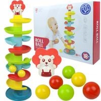 LT486 ZJEZDŻALNIA KULEK TOR KULKOWY LEW KULODROM ZESTAW SPIRALA + 6 KULEK