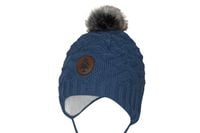 BROEL Mattia czapka dla chłopca na zimę jeans KNIT 43-45