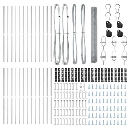 Ogrodzenie z słupkami Srebrny 1.4 x 50 m Stal na Arena.pl