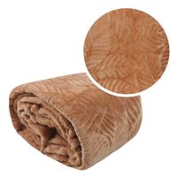 Miękki gruby koc tłoczony jak narzuta PALOMA 150x200 ceglany