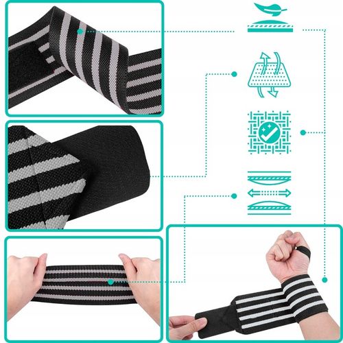 USZTYWNIACZE NADGARSTKÓW STABILIZATORY NADGARSTKA ELASTYCZNE DO ĆWICZEŃ x2 na Arena.pl