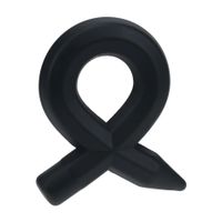 Pencil Liquid Silicone Cockring - Black