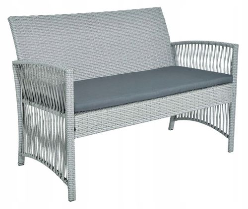 ZESTAW MEBLI OGRODOWYCH Z TECHNORATTANU RATTAN SOFA FOTELE STOLIK NA OGRÓD na Arena.pl