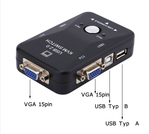 Switch KVM USB 2.0 na 2xPC 2xUSB na Arena.pl