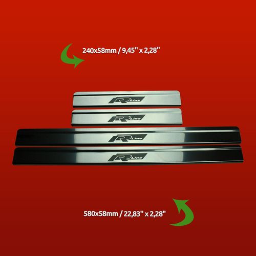 Listwa progowa VOLKSWAGEN PASSAT B7 RLINE Stal nierdzewna 304 połysk 4szt na Arena.pl