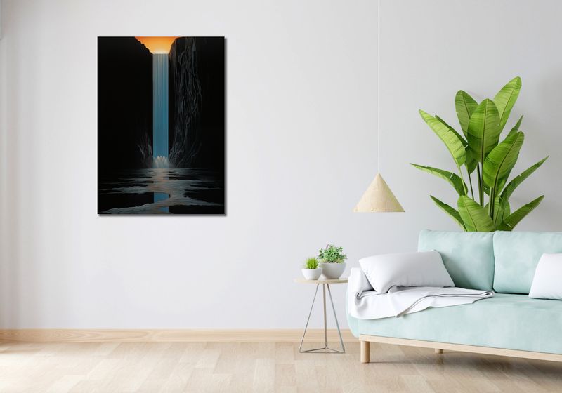 Obraz 70x100cm Wodospad Światła zdjęcie 2