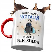 Kubek Czerwony Dla Rozalii Koleżanki Prezent Z Nadrukiem Ze Zdjęciem