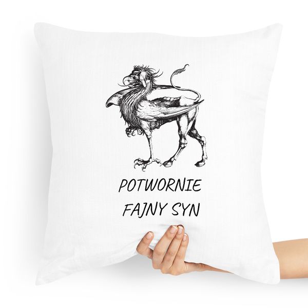 Poduszka Prezent Dla Syna Syneczek Potwornie Fajny Z Nadrukiem Ze Zdjęciem zdjęcie 1