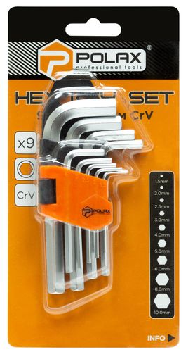 ZESTAW KLUCZY IMBUSOWYCH HEX KLUCZ IMBUSOWY IMBUS 1,5-10mm 9szt KRÓTKIE na Arena.pl