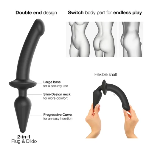 strap-on-me switch plug-in dwustronny system intymny czarny s na Arena.pl