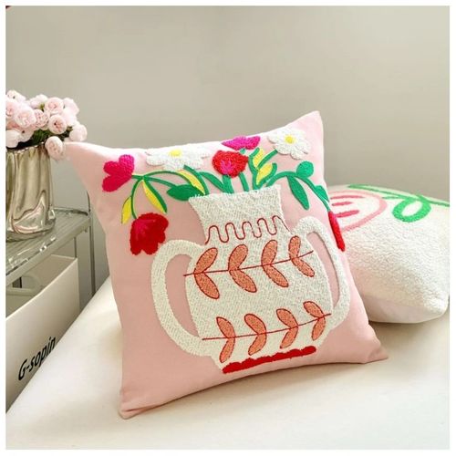 poszewka na poduszkę 45 x 45 cm dzbanuszek z kwiatami bukiet pod144 na Arena.pl