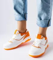 Biało-pomarańczowe sneakersy Barrette 38