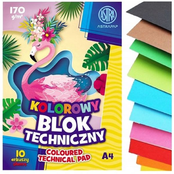 ASTRA ZESTAW BLOKÓW RYSUNKOWE, TECHNICZNE, BIAŁE KOLOROWE, BLOKI A4, A3 zdjęcie 5