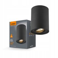 2 x Oprawa lampa sufitowa punktowa czarna Videx 30W GU10