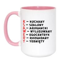 Duży Biało-Różowy 450 ml
