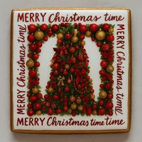 CIASTKO LUKROWANE RED TREE BOŻE NARODZENIE ROZ.XL KWADRAT RĘCZNIE ROBIONE