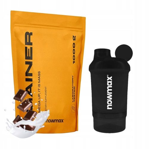 nowmax MEGA UP GAINER 1000g NA MASĘ MIKS WITAMIN + SHAKER NANO 300 ml na Arena.pl