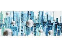 100X40CM MIASTO ZE SNU OBRAZ DREWNO